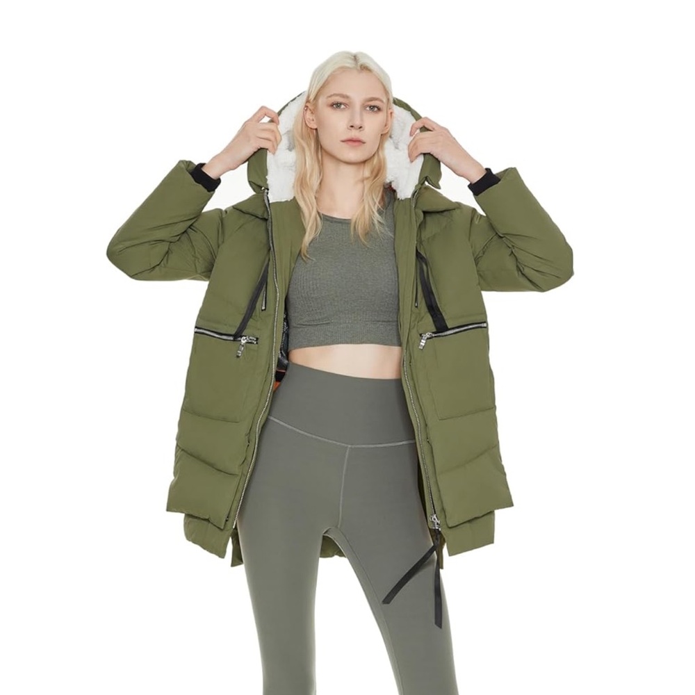 5X Orolay Olive Green Down Jacket - Picture 3 of 5